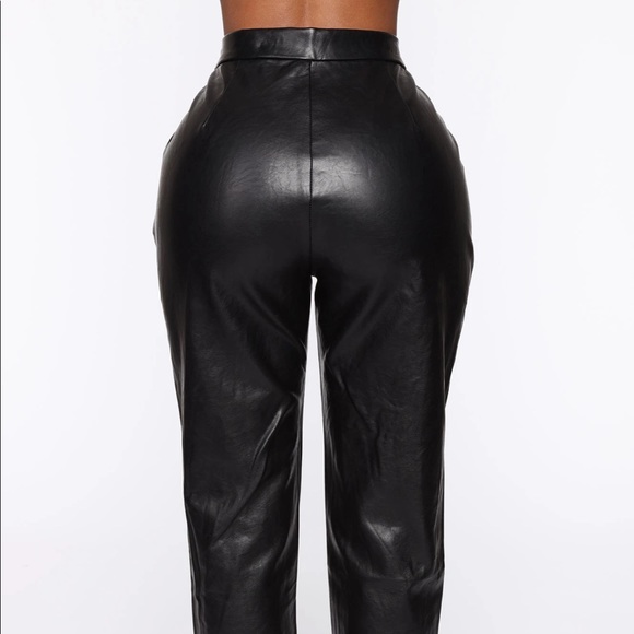 Fashion Nova Faux Leather Pant Black - Picture 6 of 7